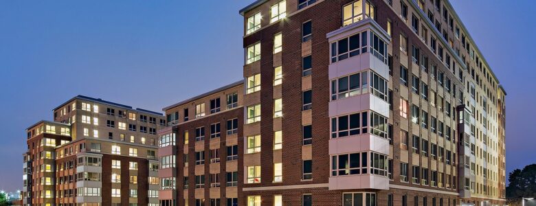 Exterior of Valentine Commons Apartment Building