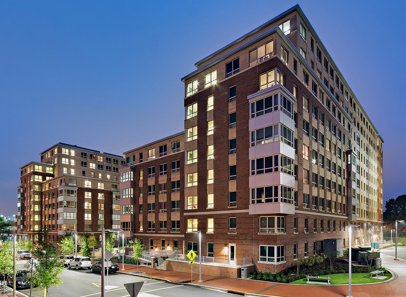 Exterior of Valentine Commons Apartment Building